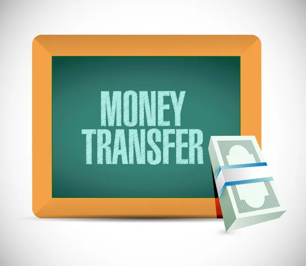 Tarjeta de transferencia de dinero signo ilustración — Foto de Stock