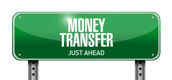 Money transfer road sign illustration design — Stock Photo, Image