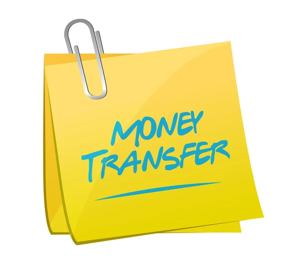 Transferencia de dinero memorándum ilustración diseño — Foto de Stock