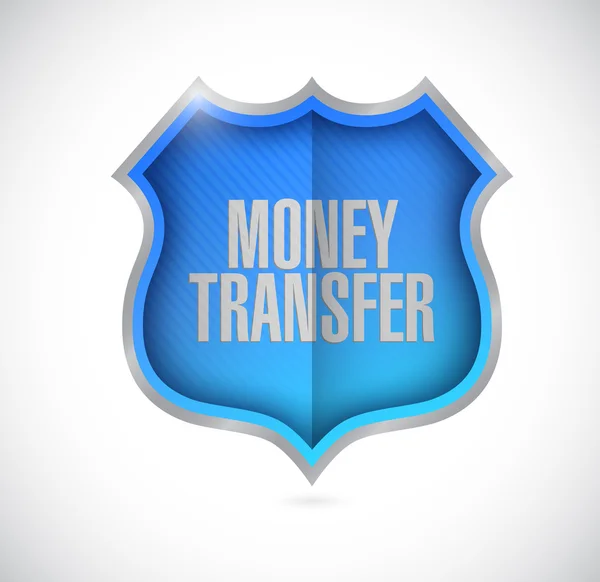 money transfer secure shield illustration