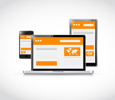 yanıt veren web tasarım. bilgisayar elektronik