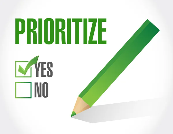 Prioritize approval illustration design — Stock Photo, Image