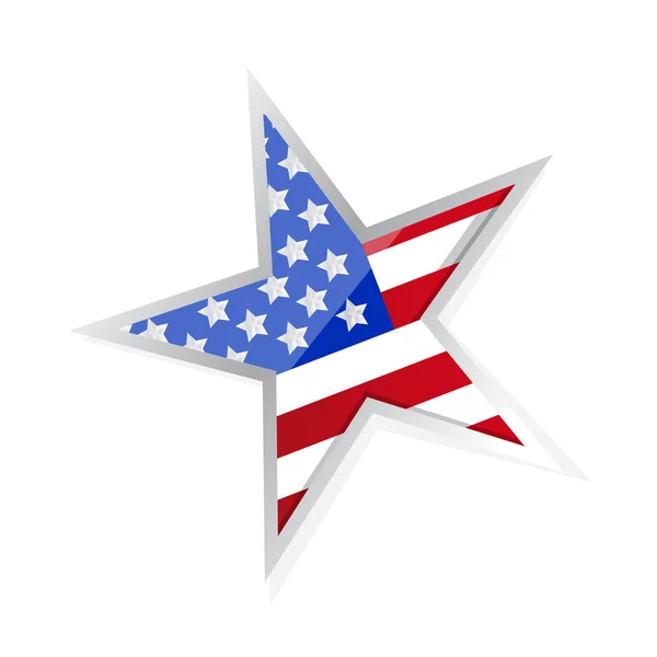 USA Patriotic flag star illustration design — стоковое фото