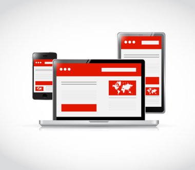 yanıt veren web tasarım. bilgisayar elektronik