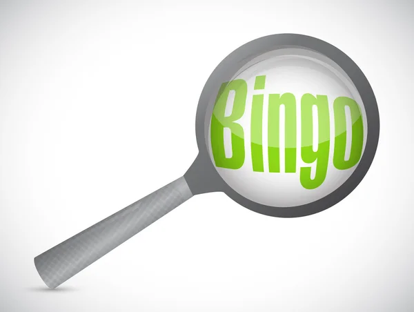 Bingo magnify glass illustration design — Stock Photo, Image