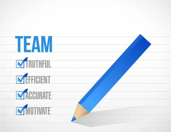 Team check list illustration design — Stock Photo, Image