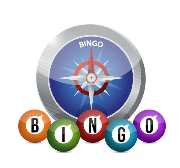 Bingo Kompass Illustration Design — Stockfoto