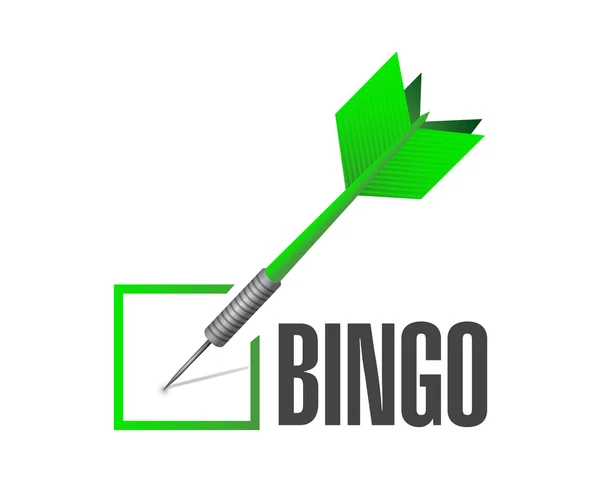 Bingo kontrola dart ilustrace design — Stock fotografie