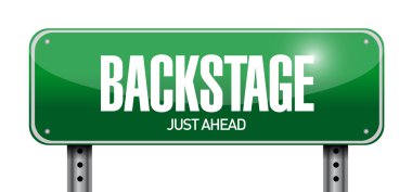 backstage road sign illustration design clipart
