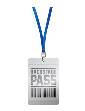 backstage pass tag illustration design clipart