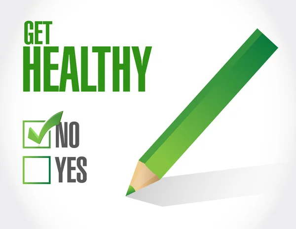 Not getting healthy check mark illustration design — Stock Photo, Image