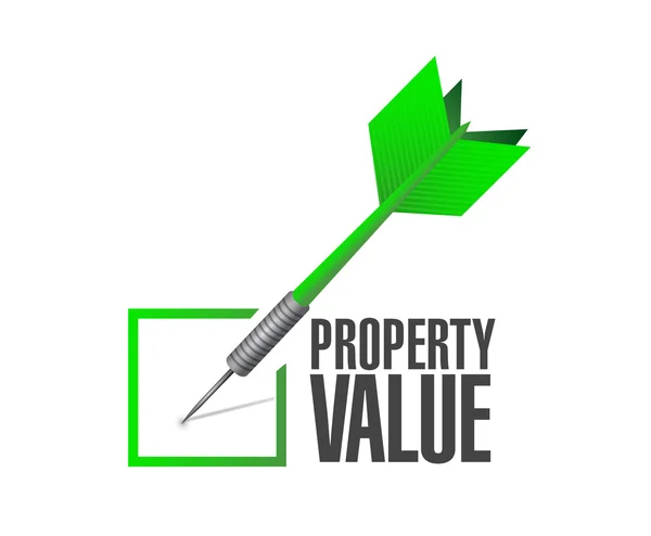 Property value check dart illustration — Stock Photo, Image