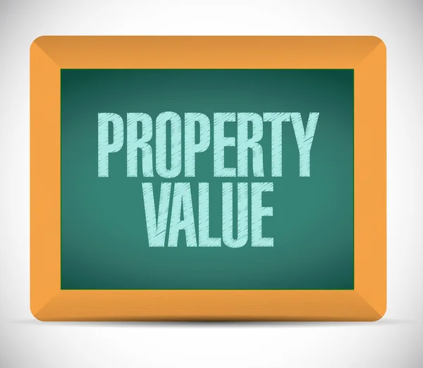 Property value board sign illustration — Stock Photo, Image