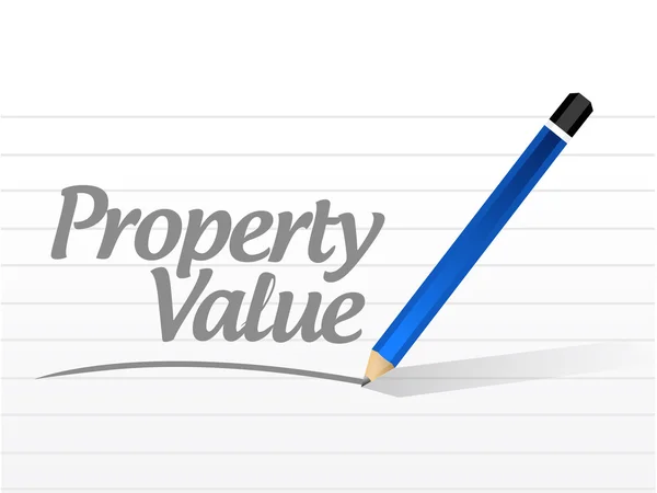 Property value message sign illustration — Stock Photo, Image