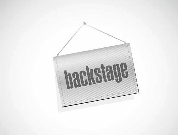 Backstage hanging banner illustration — Stock Photo, Image