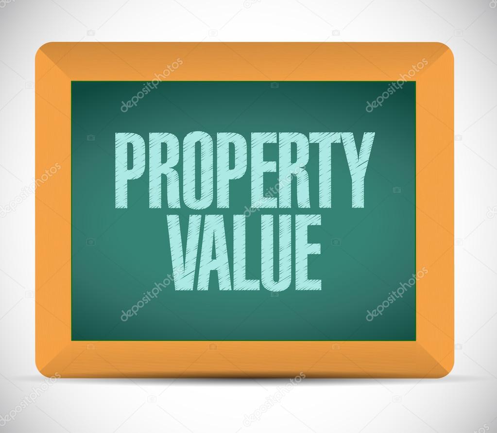property value board sign illustration