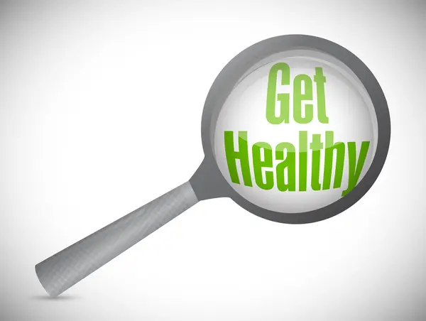 Get healthy magnify glass illustration — Stock Photo, Image