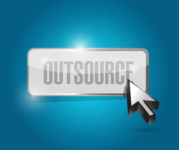 Outsource button illustration design — Stock Photo, Image