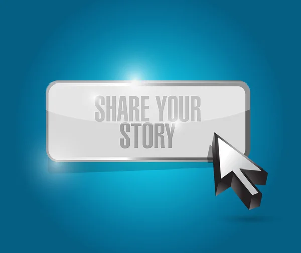 Μοιραστείτε την ιστορία σας κουμπί εικόνα σχεδιάζω — Φωτογραφία Αρχείου