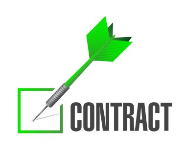 sözleşme onay dart illüstrasyon tasarımı