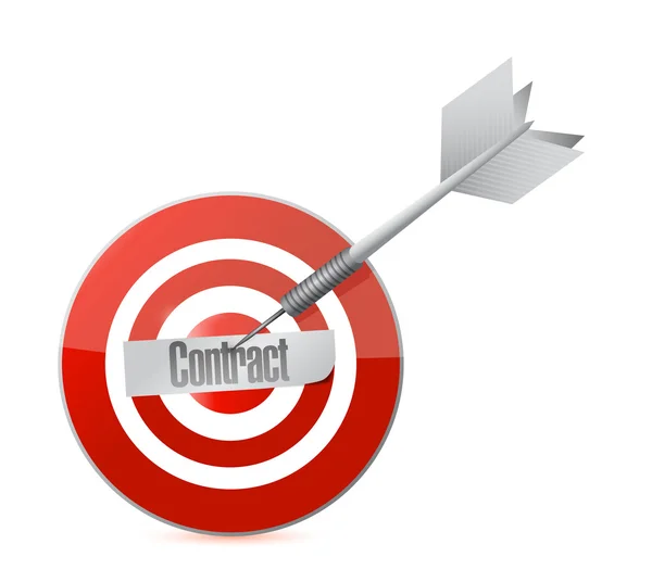 Contract target illustration design — Stock Photo, Image