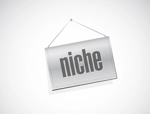 Nicho colgante banner ilustración diseño — Foto de Stock