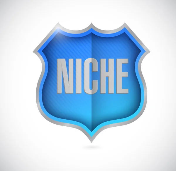 Design de ilustração de escudo de nicho — Fotografia de Stock