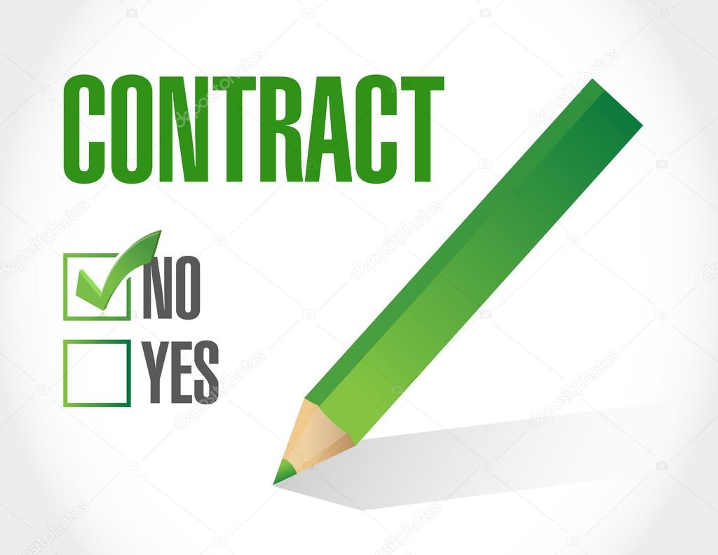 no contract check list illustration design