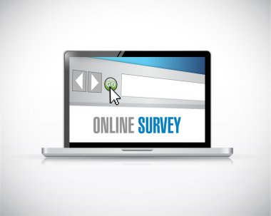 Online tarayıcı anket illüstrasyon tasarım