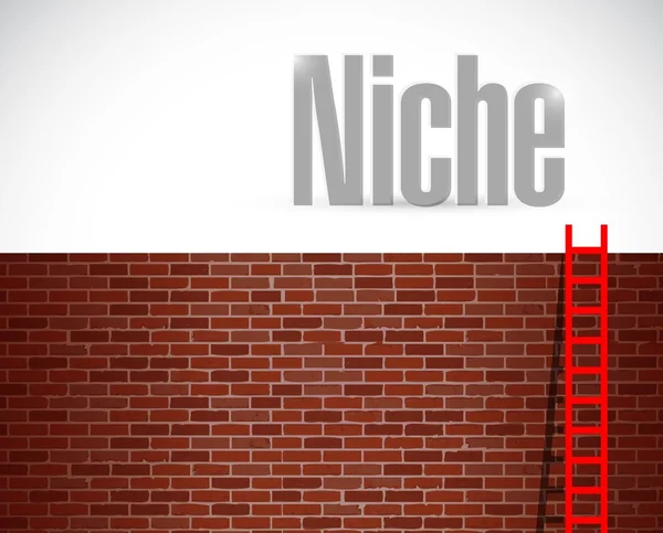 Klimaatzone tot de niche. ladder concept — Stockfoto