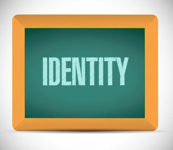 Дизайн рисунка таблички удостоверения личности — стоковое фото