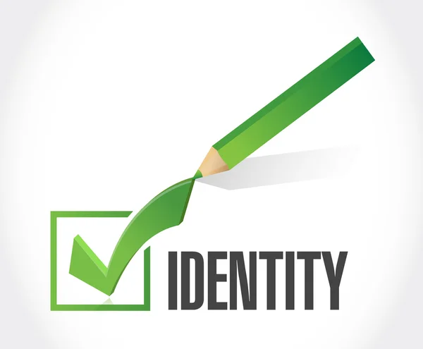 Identity check mark illustration design — Stock Photo, Image