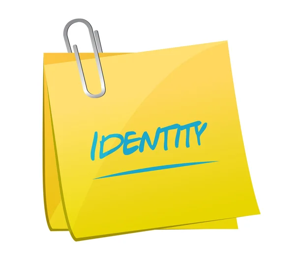 Identity memo post illustration design — Stock Photo, Image