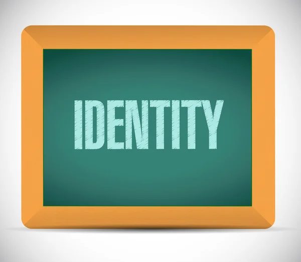 Identity board sign illustration design — Stock Photo, Image