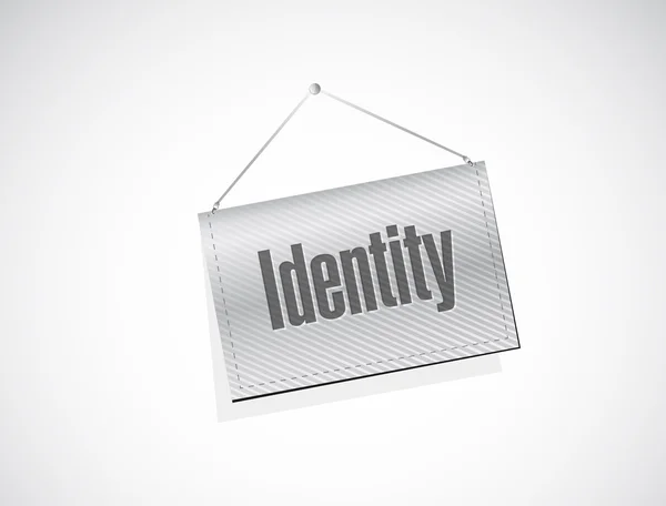 Identity hanging banner illustration design — Stock Photo, Image