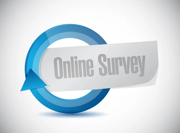 Online survey cycle illustration design — Stock Photo, Image