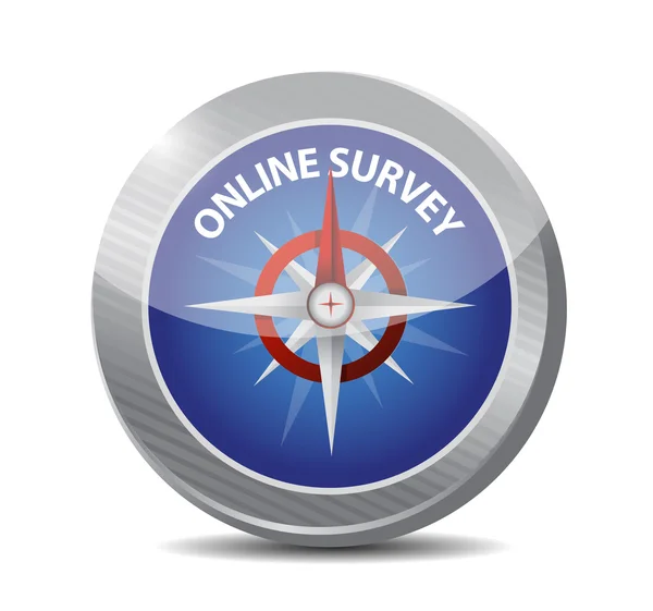 Online survey compass illustration design — Stock Photo, Image