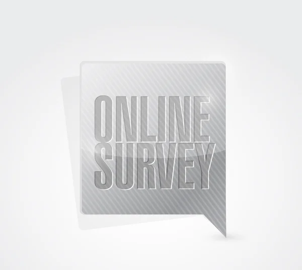 Online survey message sign illustration design — Stock Photo, Image