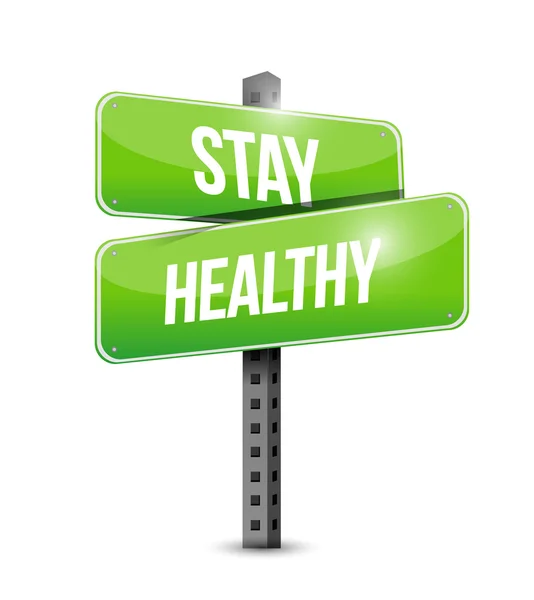Stay healthy road sign illustration design — Stock Photo, Image
