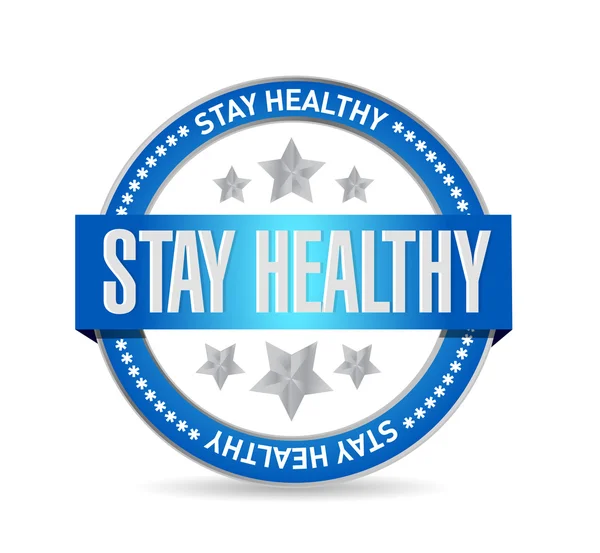 Stay healthy seal illustration design — Stock Photo, Image