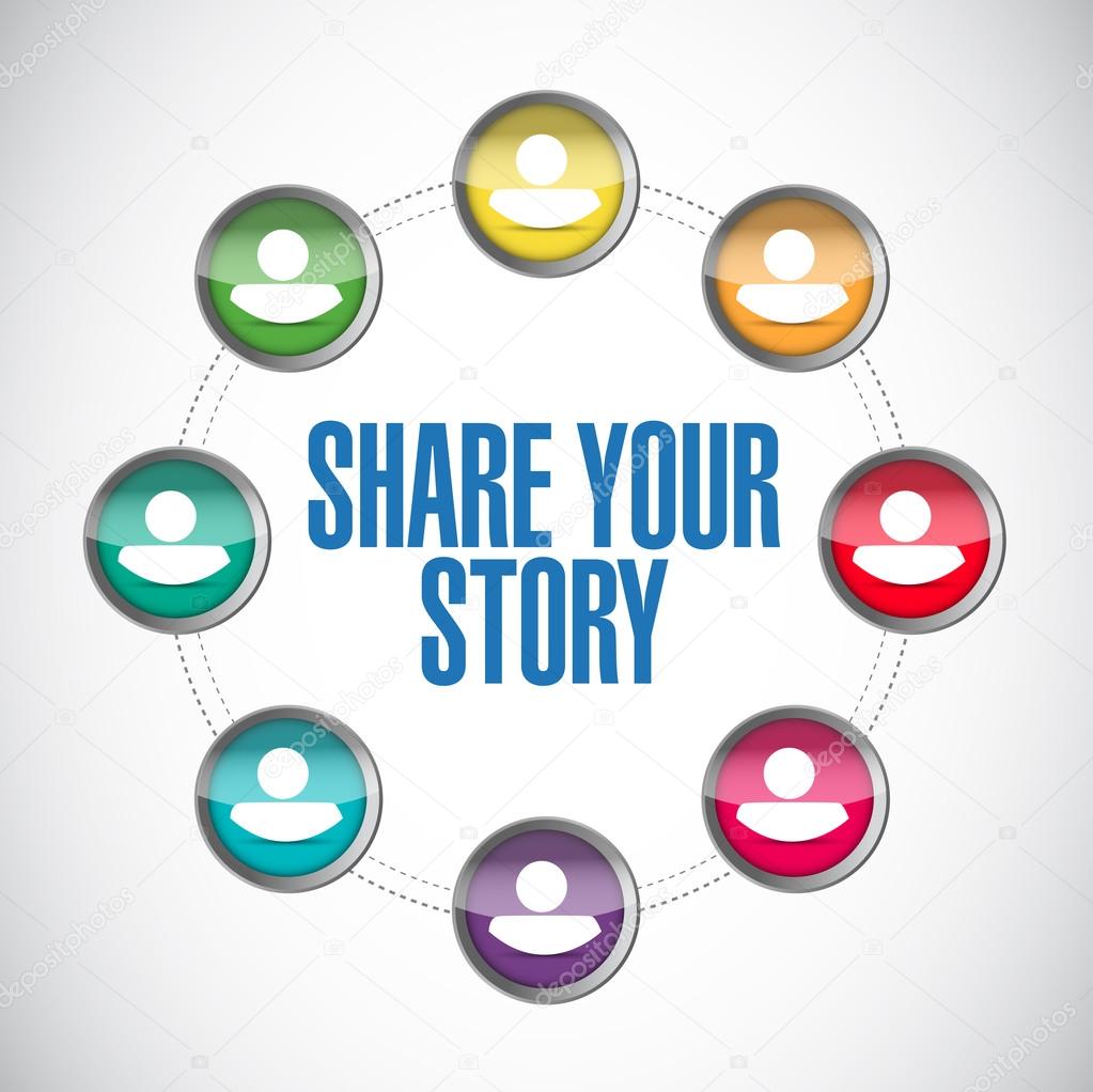 share your story people diagram illustration