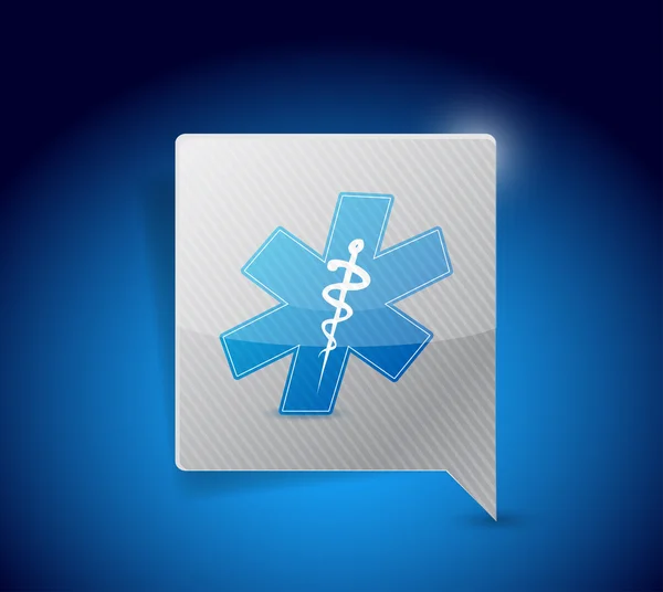 Medische symbool bericht teken afbeelding ontwerp — Stockfoto