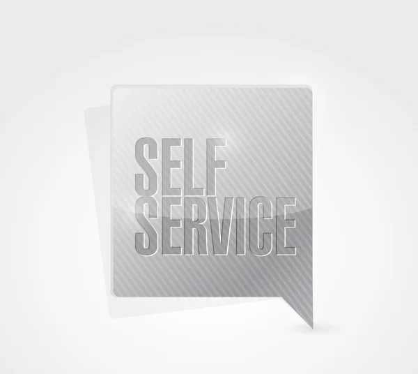 Self Servis mesaj kabarcık illüstrasyon tasarımı — Stok fotoğraf