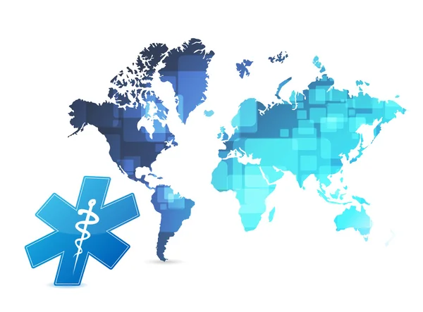 Medicina en todo el mundo ilustración —  Fotos de Stock