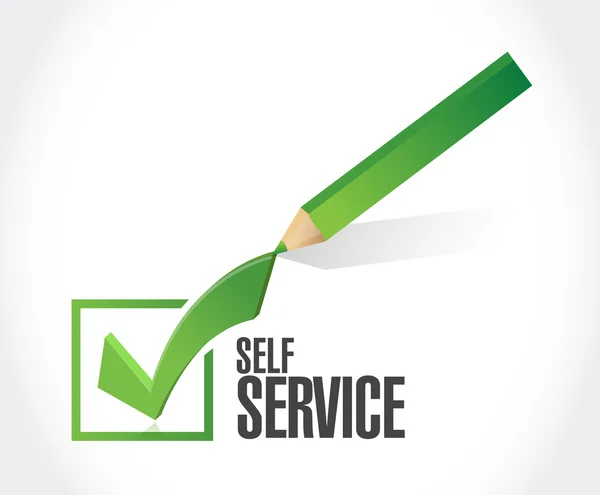 Self service check mark illustration design — Stock Photo, Image