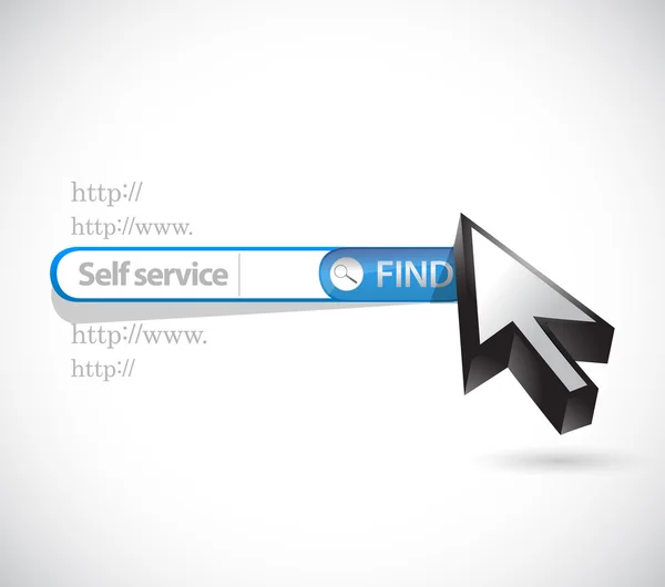 Auto servicio barra de búsqueda ilustración — Foto de Stock