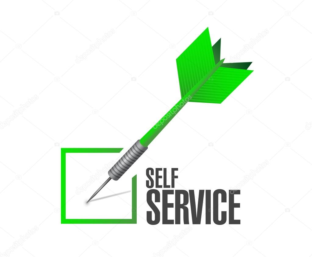 self service check dart illustration design