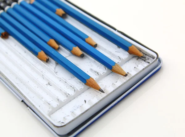 Drawing set of pencils. close-up. isolated — Stock Photo, Image