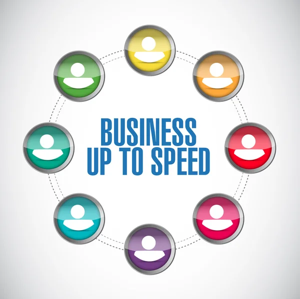 Business up to speed persone ciclo segno — Foto Stock