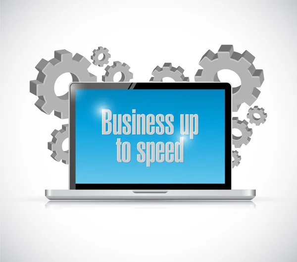 Business up to speed computer business — Stock Photo, Image
